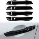 DLOVEG Upgraded Door Handle Cover Compatible for Honda Civic 2021 2020 2019 2018 2017 2016 Accessories Door Handle Protectors for 10th Gen Honda Civic (Glossy Black)