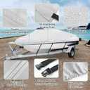 Waterproof 20-22FT Boat Cover, 1200D Heavy Duty Trailerable Cover