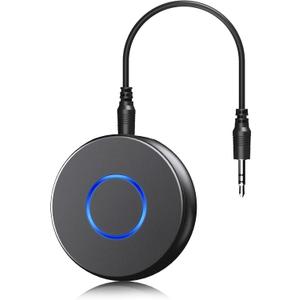 SONRU Bluetooth Aux Adapter for Car, Wireless Audio Receiver, Portable HandsFree Kit with RCA AUX 3.5mm for Home/Car Stereo Music Streaming Sound System