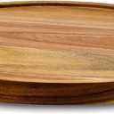 14" Acacia Wood Lazy Susan Organizer Kitchen Turntable for Cabinet Pantry Table Organization