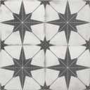 INNO STCIEKRS 16-Sheet Peel and Stick Floor and Wall Tile for Bathroom Kitchen, 9" x 9" Patterned Star SPC Self-Adhesive Vinyl Flooring Encaustic Groutable Backsplash Tile, Covers 9.12 Sq. Ft.