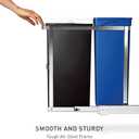 simplehuman 35 Liter / 9.3 Gallon Dual Compartment Under Counter Kitchen Cabinet Pull-Out Recycling Bin and Trash Can, Chrome