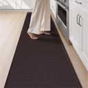 Color&Geometry Wide Kitchen Floor Mat 24x108 Anti Fatigue Easy Clean, Brown, 108"L x 24"W x 0.4"Th