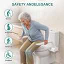 Golvorix White Toilet Safety Rails, Assist Seat Handles for Seniors