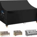 SIRUITON 3-Seat 104" W x 40" D x 35" H Garden Patio Sofa/Loveseat/Bench Cover, Heavy Duty 500D Oxford Waterproof Outdoor Sofa Cover, Lawn Patio Furniture Covers