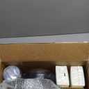 FOCUSLINE 350 Count Clear Dinnerware Set for 50 Guests- Clear Plastic Plates with Gold Rim, Includes Disposable 50 Dinner & Salad Plates, Cups, Napkins and Cutlery Set