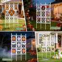 5.25FT Garden Trellis for Climbing Plants Outdoor,White Iron Pipe Support Fence,Metal Wall Lattice Climbing Frame for Potted Plants Indoor for Ivy Vines Vegetable Flower, Patio, Lawn, Yard, Backyard