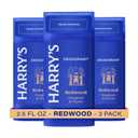 Harry's Aluminum Free Deodorant for Men - Odor Control, Redwood Scent, 2.5 Oz, 3-Pack, Men Deodorant Aluminum Free