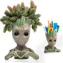 Abomet Groot Planter,Baby Groot Flower Pot 6 * 4 inch Succulent Planter for Indoor Plants Garden Decor Desktop,Groot Pencil Pen Holder for Kids Toy Gifts