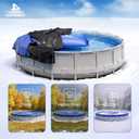 4x4 Pool Pillow for Above Ground Pools  0.4mm Thick PVC Cold-Resistant Pool Cover Air Pillow with 50 Ft Rope, Winterizing Ice Equalizer Inflated Closing Winter Kit for Supporting Pool Cover