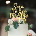 Soon to Be Mr & Mrs Cake Topper - Gold Mirror Acrylic Bridal Shower Party Cake Decoration - Wedding Engagement Party Decor Supplies