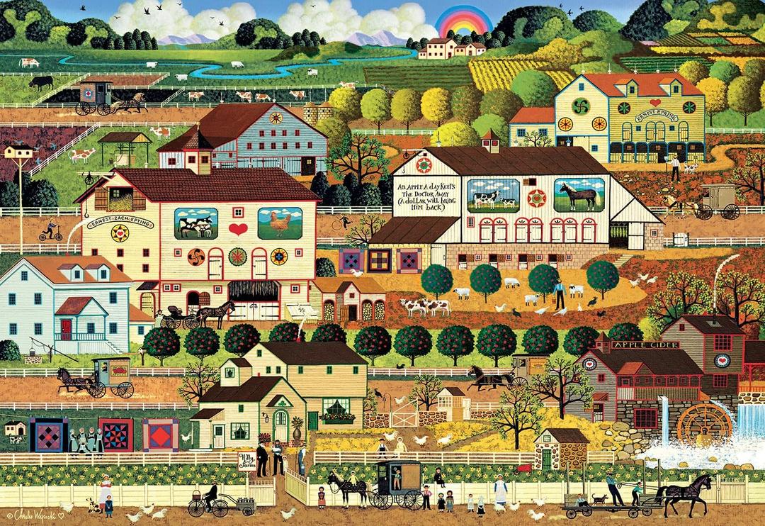 Buffalo Games - Silver Select -Charles Wysocki - Amish Country - 2000 Piece Jigsaw Puzzle for Adults - Challenging Puzzle Perfect for Game Nights - Finished Size is 38.50 x 26.50