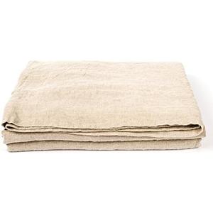 LinenMe 0299105 90" X 102" Stone Washed Bed Linen Flat Sheet, Standard, Natural