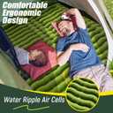 Yuzonc Double Sleeping Pad - Self-Inflating 4" Extra-Thick for 2 Person with Pillow Built-in Foot Pump Inflatable Sleeping Mat for Backpacking, Hiking, Traveling, Tent, Portable Camping Mat