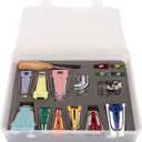 Asixxsix Bias Tape Maker Kit, 9 Sizes Bias Tape Maker with 4Pcs Sewing Clips, Awl, Snap on Binding Foot, Ball Point Pins, Bias Tape Maker Machine for Fabric Sewing and Quilting