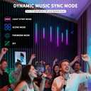RGB+IC Led Recessed Lighting Kit Wall Panel Lights, 6PCS Smart Color Chasing Wood Slat LED Lights with Alexa & WiFi APP Control, DIY RGB Strip Lighting for Acoustic Panels, Game Room (15+22+35)