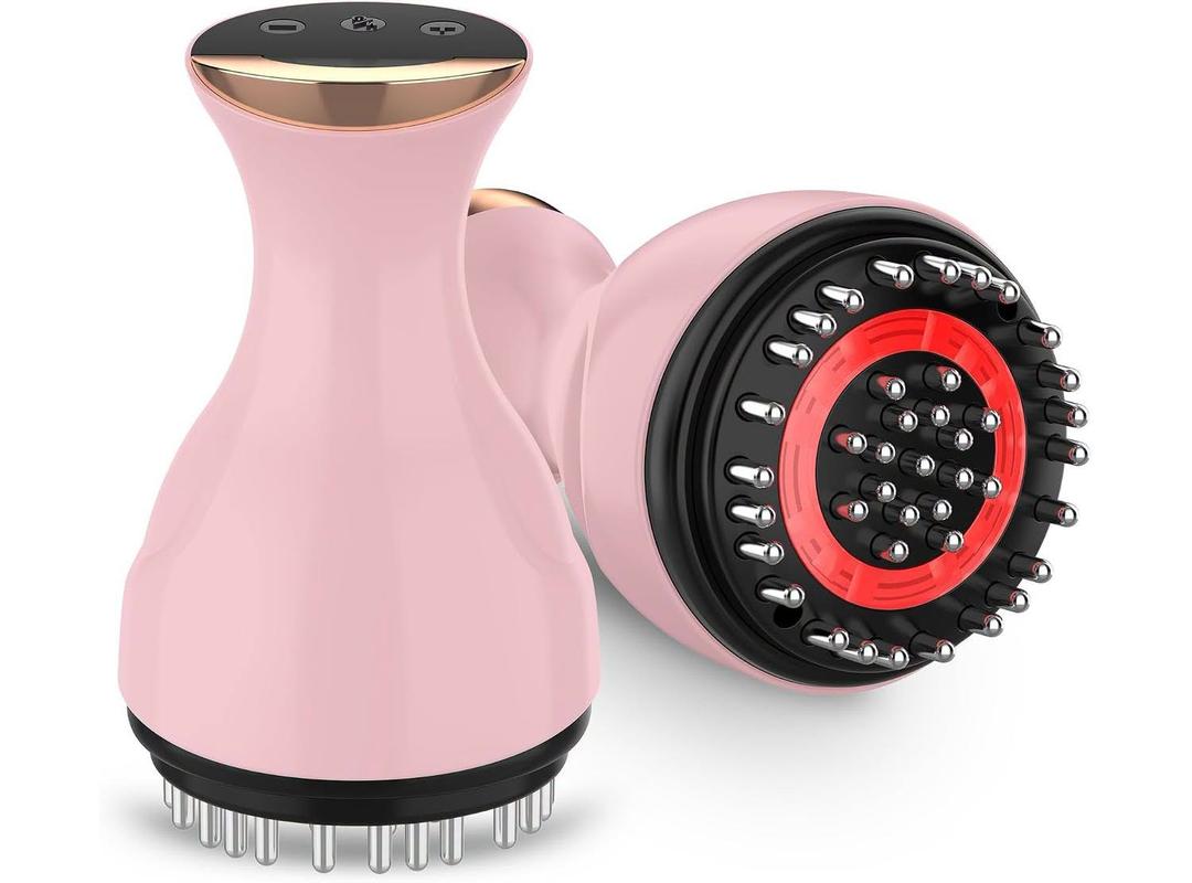 Lymphatic Drainage Massager, Anti Cellulite Massage Tool, Lymphatic Drainage Tool Body Sculpting Machine Suitable for Abdomen, Arms, Back & Legs, Heat & Vibration Promotes Circulation sculptigue Pink