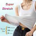 Ribbed Tank Tops for Women Square Neck & V Neck Reversible 2025 Summer Sleeveless Sexy Camisole Going Out Tops (White, L)