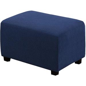 H.VERSAILTEX Ottoman Cover Slipcover Rectangle Fit Length 33"-38" Footrest Sofa Slipcovers Stool Cover Footstool Protector Covers Feature Stretch Thick Soft Jacquard Fabric Removable Washable 