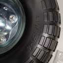 Parts Camp 4.10/3.50-4 tire replacement gorilla cart tires 10" Flat-Free Solid Tires and Wheels hand truck tires dolly tires wagon wheels With 5/8" Bearings 2.15" Offset Hub 2Pack