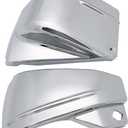 Motorcycle Left & Right Battery Fairing Covers Side Panel Oil Tank Cover for Yamaha V-Star 650 / DragStar 650 / XVS650 / XVS650A Custom Classic (Chrome