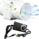 2 Inch Inline Duct Fan with Variable Speed Controller 12v 6w Ventilation Exhaust Fan Hydroponic Fans 22cfm Mixing Flow Pipe Fan for Air Heating Cooling Booster Grow Tents