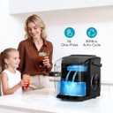 EUHOMY Countertop Ice Maker Machine with Handle, 26lbs in 24Hrs, 9 Ice Cubes Ready in 6 Mins, Auto-Cleaning Portable Ice Maker with Basket and Scoop, for Home/Kitchen/Camping/RV. (Black)