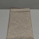 Burlap Style Farmhouse Table Runner, 13 x 48 Inch Coffee, Rustic Geometric Hollow Table Runners 48 Inches Long for Dresser Table Everyday Use, 13x48 Inches, Coffee