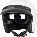 3/4 Open Face Retro Motorcycle Helmet Vespa Helmet Vintage Helmet for Vespa Motorbike Casco, Moped, Cruiser, Bobber, and Chopper - DOT Approved (Large, White)