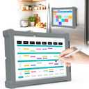 Magnetic Silicone Case Compatible with 15” Touchscreen Calendar, Electronic Calendar Accessory Kit Include Magnetic Silicone Case & 3-in-1 Stylus Pen for Calendar(Grey)