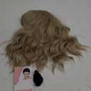 Mix Blonde Wig with Bangs Shoulder-length Wig for Women Halloween Costume Praty Cosplay Wig (Color-5)