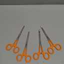 German Vinyl Grip Locking Straight & Curved Hemostat -Hemostat Forceps- Stainless Steel Locking Tweezer Clamps - Ideal Hemostats for Nurses, Fishing Forceps, Crafts and Hobby (Orange STR+CVD 6.25"), 4 Pieces