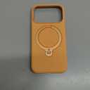 TORRAS Q3 Silicone 360 Spin for iPhone 17 Pro Case with Stand, Fit for MagSafe, Magnetic Ring Stand with Camera Control, Liquid Silicone Rubber Soft Phone Case for iPhone 17 Pro 6.3'', Pastel Orange