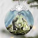 Nativity Scene Christmas Ornaments: Religious Christmas Tree Decorations, Christian Holiday Decor, Stocking Stuffers, Gift Ideas, Xmas Gift, Christian Gifts & Religion Gifts (Religious Style 3), Pack of 4