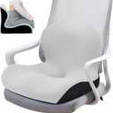 Seat Cushion, Office Chair Cushion, L-Shaped Ergonomic Car Seat Cushions, Memory Foam Chair Cushion, Lumbar Support Pillow for Wheelchair, Car, Home, Office, Desk, Light Gray