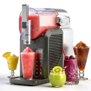 Slushie Machine, 2L/68oz Slushy Machine for Home & Party, 6 Presets Frozen Drink Maker with SelfCleaning & LED Display, No Ice Needed, Ideal for Margaritas, Frapps, Milkshakes (EXP 12/31/36)