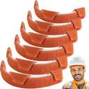 6 Pcs Hard Hat Sweatband- Cotton Washable Hard Hat Self Adhesive Sweat Band Liner- Reusable Hard Hat Helmet Sweat Pads for Hard Hat Accessories