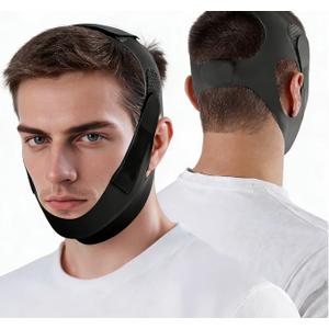 NOIKO Anti Snoring Chin Strap Adjustable, High Elasticity Traceless Chin Strap for Sleeping, Effective Anti Snoring Device, Snore Stopper Breathable and Durable for Adult (L)