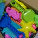 Collapsible Beach Toys for Kids Toddlers, Collapsible Sand Bucket and Shovels Set with Mesh Bag,Travel Sand Castle Building Kit, Sandbox Toys, Foldable Beach Essentials for Toddlers Kids Age 3-10