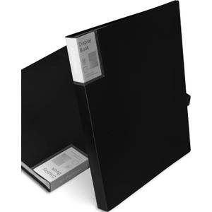 Folder with Plastic Sleeves 2 Packs 11"x14" Black Portfolio Folder for Artwork Display Book 30 Pockets 60 Page Capacity