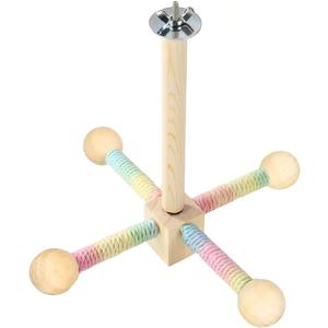 Bird Playground, Natural Bird Perches for Cage, Cages for Parakeets Toys for Small Toys for Conures, Cockatiel, Budgie Accessories, Perch Stand Play Stand