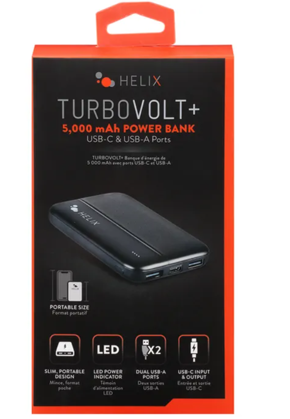 Helix Turbovolt+ 5000mAh Power Bank