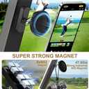 Magnetic Golf Cart Phone Holder, Golf Gifts for Men Him Golfers dad, 360° Rotatable Base Golf Cart Accessories Compatible with MagSafe iPhone 17-12 for Club Car, EZGO, Yamaha
