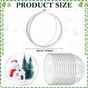 Syhood 10 Pcs Christmas Large Fillable Ornaments Plastic Balls, 7.87 Inch