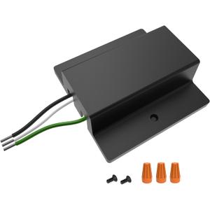 H Track Floating Canopy Connector in Black, UL Listed
