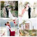 Metal Arch Backdrop Stand 7.2FT+6FT Wedding Arch Backdrop Stand Set of 2 Gold Backdrop Arch Stand Wedding Arch Frame for Wedding Ceremony Birthday Party Decoration Arbors of Metal