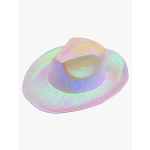 MYAYD Women Colorful Sparkly Glitter Space Cowboy Hat for Fun Party Disco Halloween Cosplay Accessory