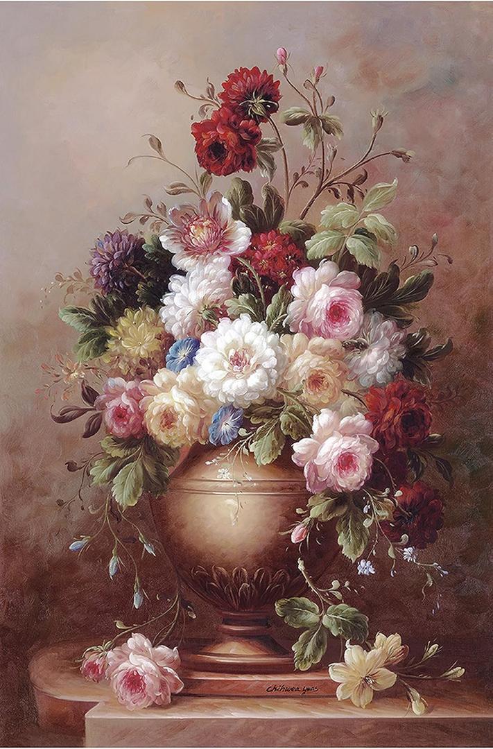 Peony Flower-Celestial Beauty, The King of Flowers-Painting Wooden Jigsaw Puzzles for Teens and Family (1000 Piece)