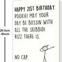 4 x IDU Funny 21st Birthday Card Gifts Decorations for Him Her, 8 x 5.3 inches