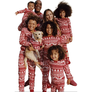 Cysincos Family Matching Christmas Pajamas Set Xmas Pjs Set Soft Long Sleeve Holiday Sleepwear Outfits for Dad (Small, A08-Red Christmas)